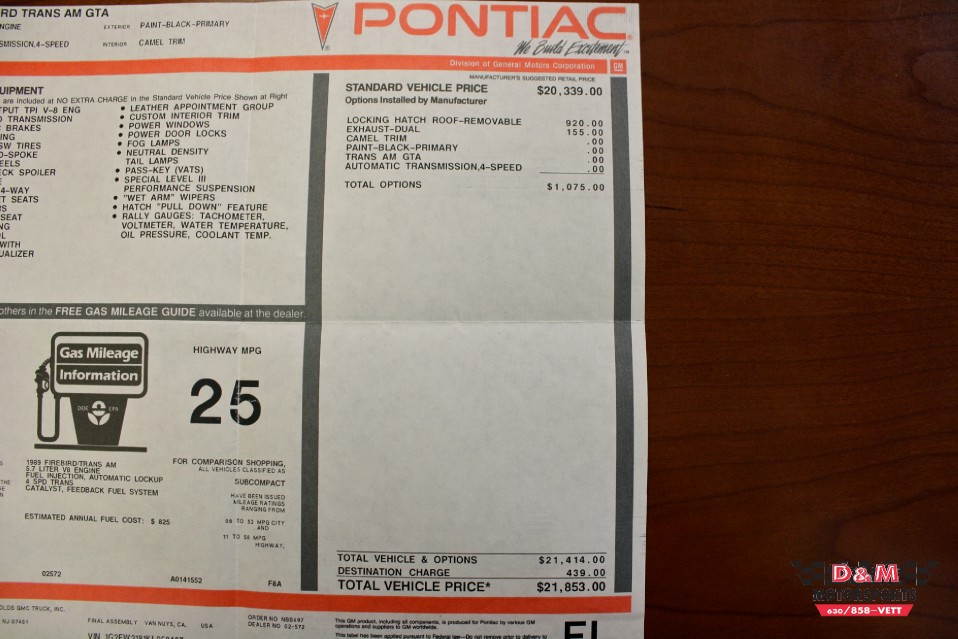 1989 Pontiac Firebird Trans Am GTA