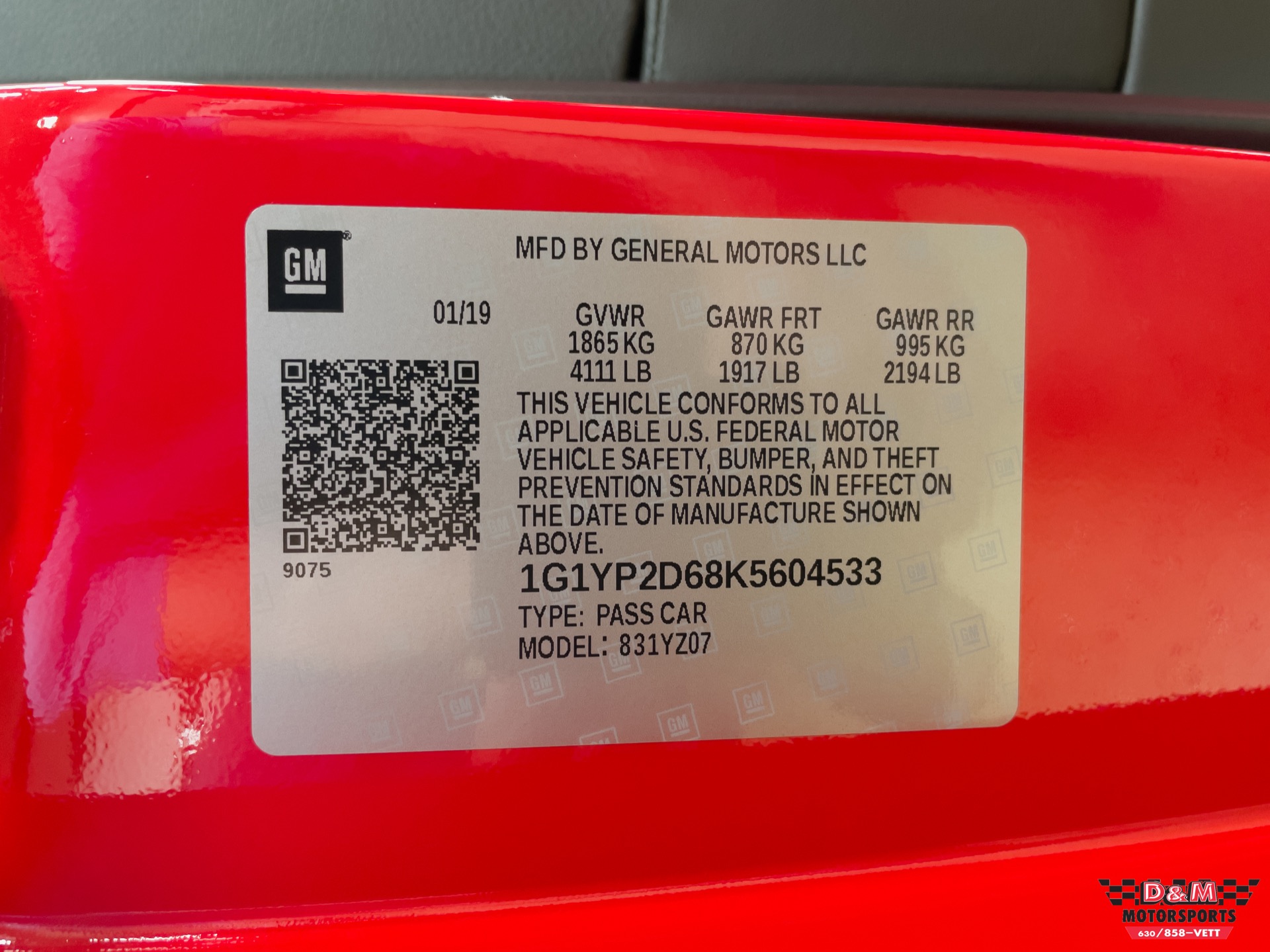 Used 2019 Chevrolet Corvette Z06 Coupe | St. Petersburg, FL