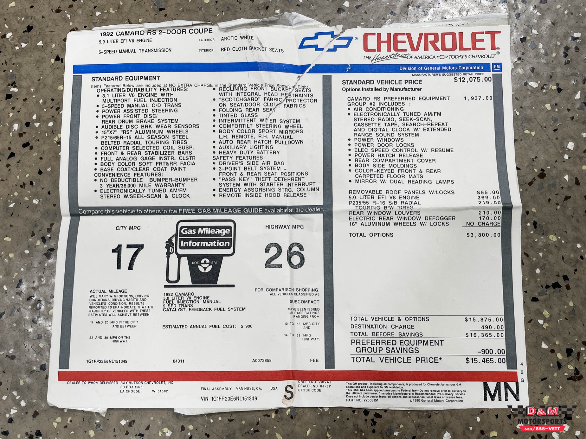 Used 1992 Chevrolet Camaro RS | Glen Ellyn, IL
