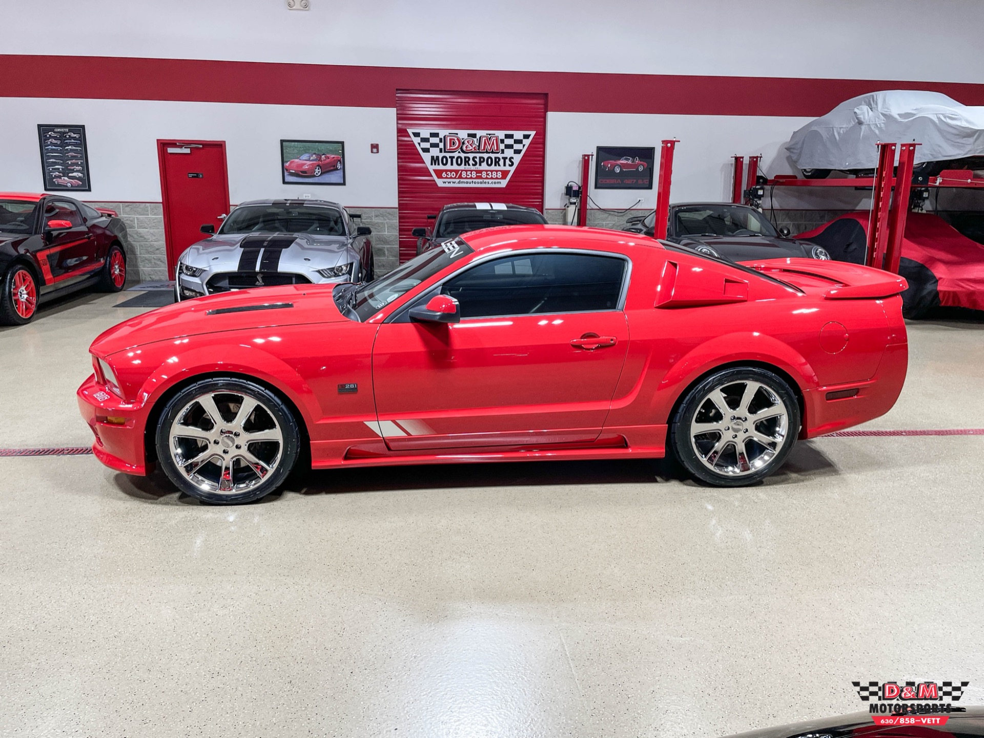 thumbnail image 2 of SALEEN S281 Chrome Black/Red Emblem Set – 1 Pair, Never Installed 2 of 6